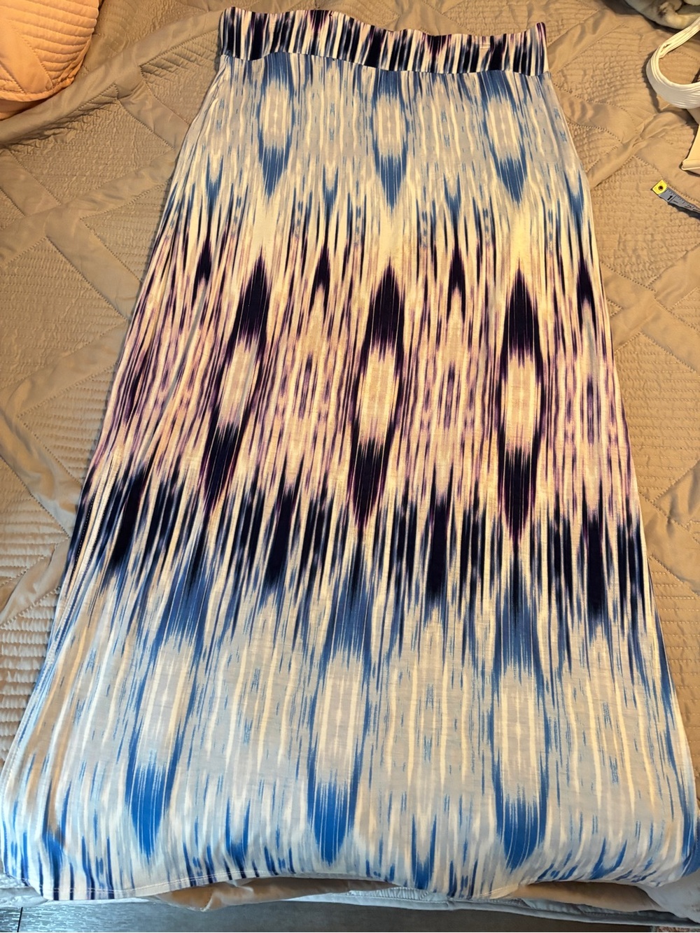 a.n.a Blue and Purple Printed Maxi Skirt